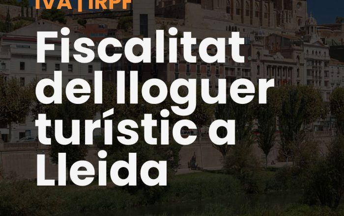 fiscalidad alquiler turístico en Lleida